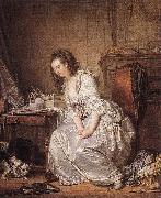 GREUZE, Jean-Baptiste The Broken Mirror sd oil painting reproduction